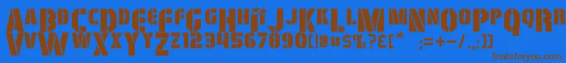 GiColton-fontti – ruskeat fontit sinisellä taustalla