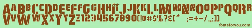 GiColton-fontti – ruskeat fontit vihreällä taustalla