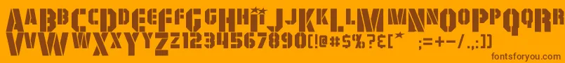 Шрифт GiColton – коричневые шрифты на оранжевом фоне