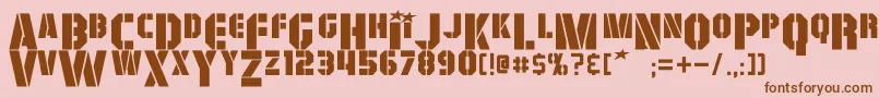 Шрифт GiColton – коричневые шрифты на розовом фоне