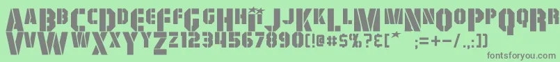 Шрифт GiColton – серые шрифты на зелёном фоне