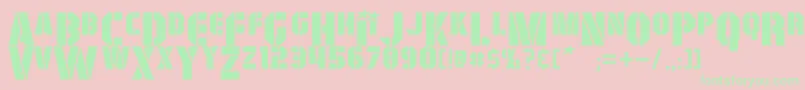 Police GiColton – polices vertes sur fond rose