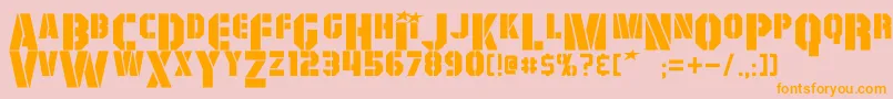 GiColton Font – Orange Fonts on Pink Background