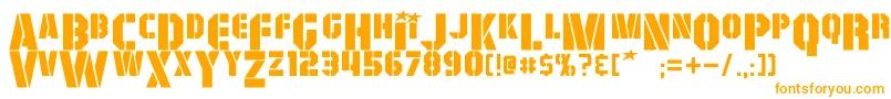 GiColton-Schriftart – Orangefarbene Schriften auf weißem Hintergrund