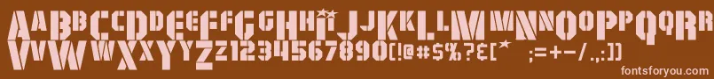 Шрифт GiColton – розовые шрифты на коричневом фоне