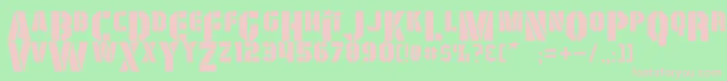 フォントGiColton – 緑の背景にピンクのフォント