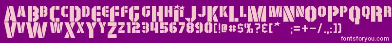 GiColton-Schriftart – Rosa Schriften auf violettem Hintergrund