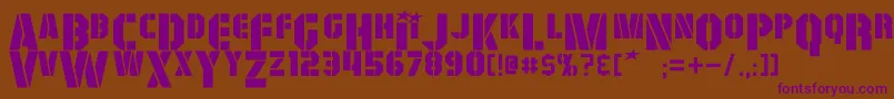 GiColton Font – Purple Fonts on Brown Background