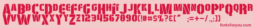 GiColton-fontti – punaiset fontit vaaleanpunaisella taustalla