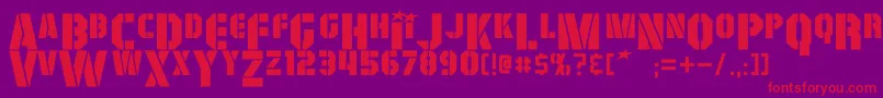 GiColton Font – Red Fonts on Purple Background