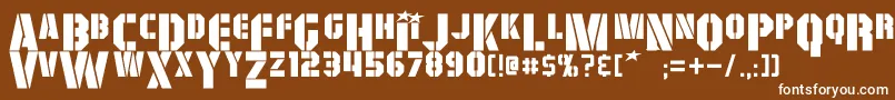 GiColton-fontti – valkoiset fontit ruskealla taustalla