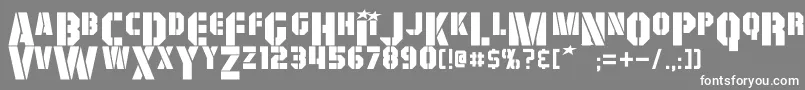 GiColton-Schriftart – Weiße Schriften auf grauem Hintergrund