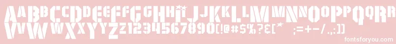 GiColton-fontti – valkoiset fontit vaaleanpunaisella taustalla