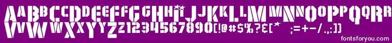 GiColton-Schriftart – Weiße Schriften auf violettem Hintergrund