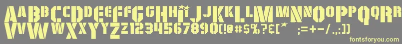 Шрифт GiColton – жёлтые шрифты на сером фоне