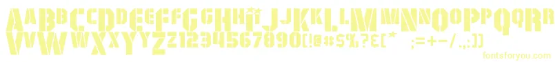 Шрифт GiColton – жёлтые шрифты