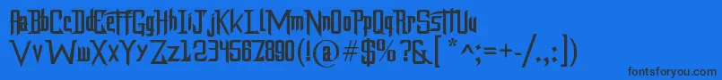 Dragonforce Font – Black Fonts on Blue Background