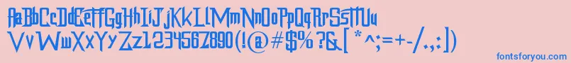 Dragonforce Font – Blue Fonts on Pink Background