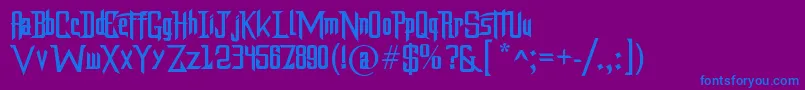 Dragonforce Font – Blue Fonts on Purple Background