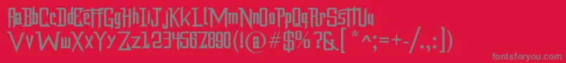 Dragonforce Font – Gray Fonts on Red Background