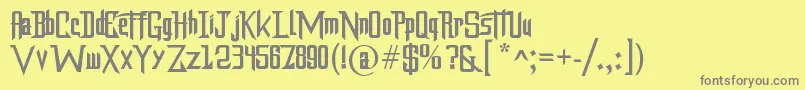 Dragonforce Font – Gray Fonts on Yellow Background