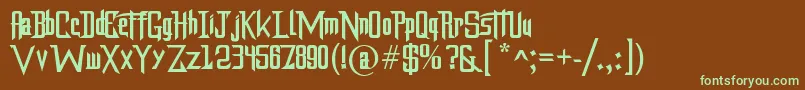 Dragonforce Font – Green Fonts on Brown Background