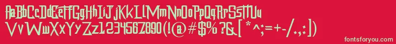 Dragonforce Font – Green Fonts on Red Background