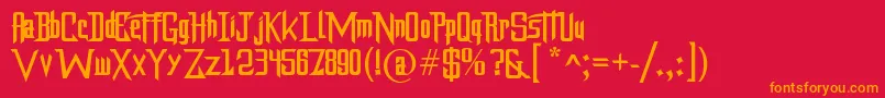 Dragonforce Font – Orange Fonts on Red Background