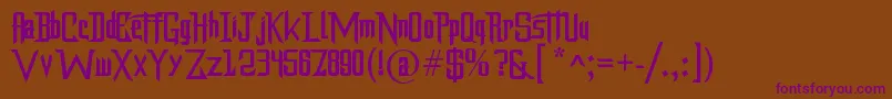 Dragonforce Font – Purple Fonts on Brown Background