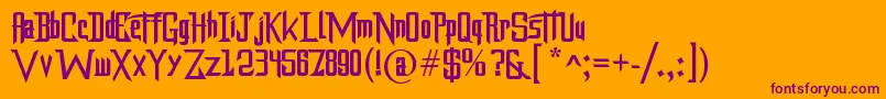 Dragonforce Font – Purple Fonts on Orange Background