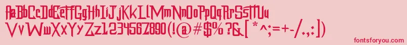 Dragonforce Font – Red Fonts on Pink Background