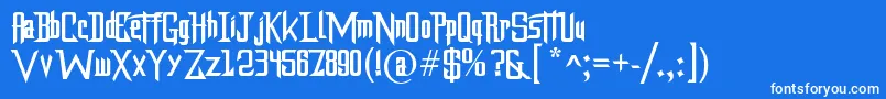 Dragonforce Font – White Fonts on Blue Background