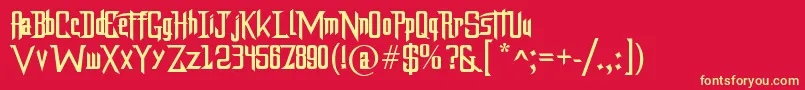 Dragonforce Font – Yellow Fonts on Red Background