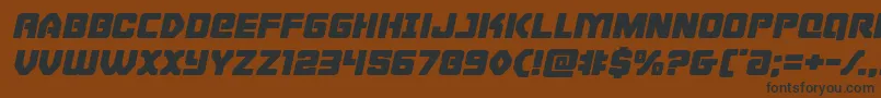 Cyborgroosterexpandital Font – Black Fonts on Brown Background