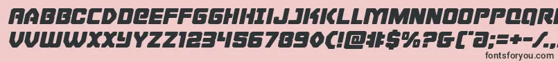 フォントCyborgroosterexpandital – ピンクの背景に黒い文字