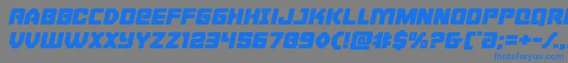 Cyborgroosterexpandital Font – Blue Fonts on Gray Background