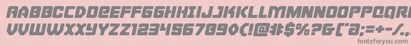 Cyborgroosterexpandital Font – Gray Fonts on Pink Background