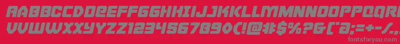 Cyborgroosterexpandital Font – Gray Fonts on Red Background