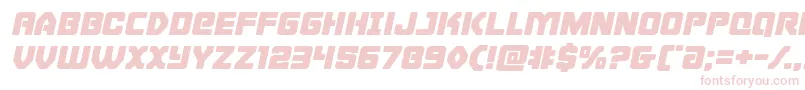 Cyborgroosterexpandital Font – Pink Fonts on White Background