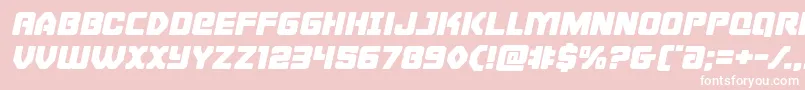 Cyborgroosterexpandital Font – White Fonts on Pink Background