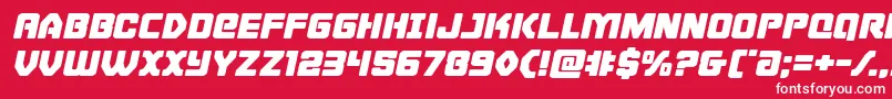Cyborgroosterexpandital Font – White Fonts on Red Background