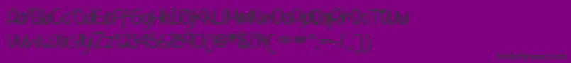 BehindBrownEyesOtf-Schriftart – Schwarze Schriften auf violettem Hintergrund