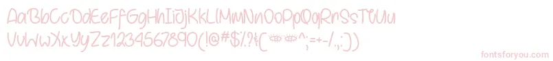 BehindBrownEyesOtf Font – Pink Fonts on White Background