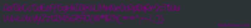 BehindBrownEyesOtf Font – Purple Fonts on Black Background