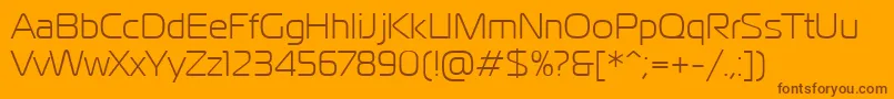 PtMagistralCyrillic Font – Brown Fonts on Orange Background