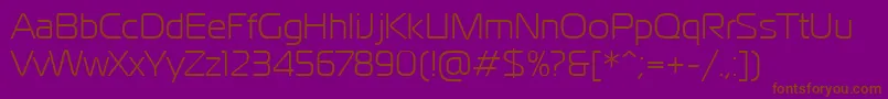 フォントPtMagistralCyrillic – 紫色の背景に茶色のフォント