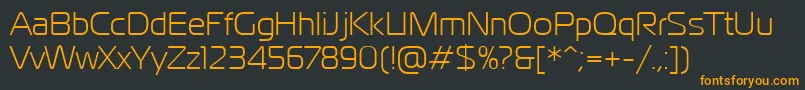 PtMagistralCyrillic Font – Orange Fonts on Black Background