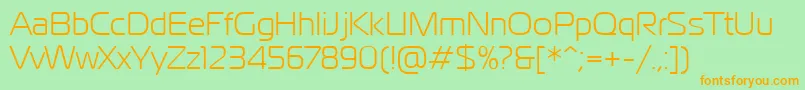 PtMagistralCyrillic Font – Orange Fonts on Green Background