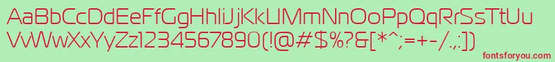 PtMagistralCyrillic-fontti – punaiset fontit vihreällä taustalla