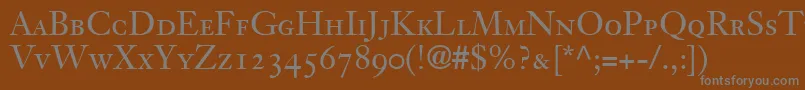 fuente JansonOldstyleSsiSmallCaps – Fuentes Grises Sobre Fondo Marrón